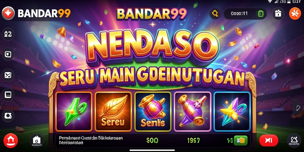 Tampilan gameplay BANDAR99 dengan berbagai tema slot yang menarik.