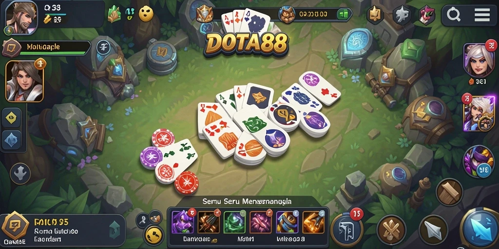 Tampilan gameplay Gaple yang seru dan interaktif di DOTA88.