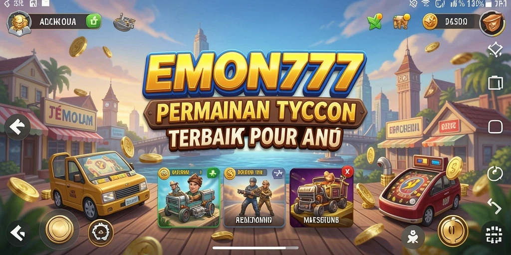 Tampilan gameplay EMON777 yang menampilkan manajemen bisnis yang menarik.