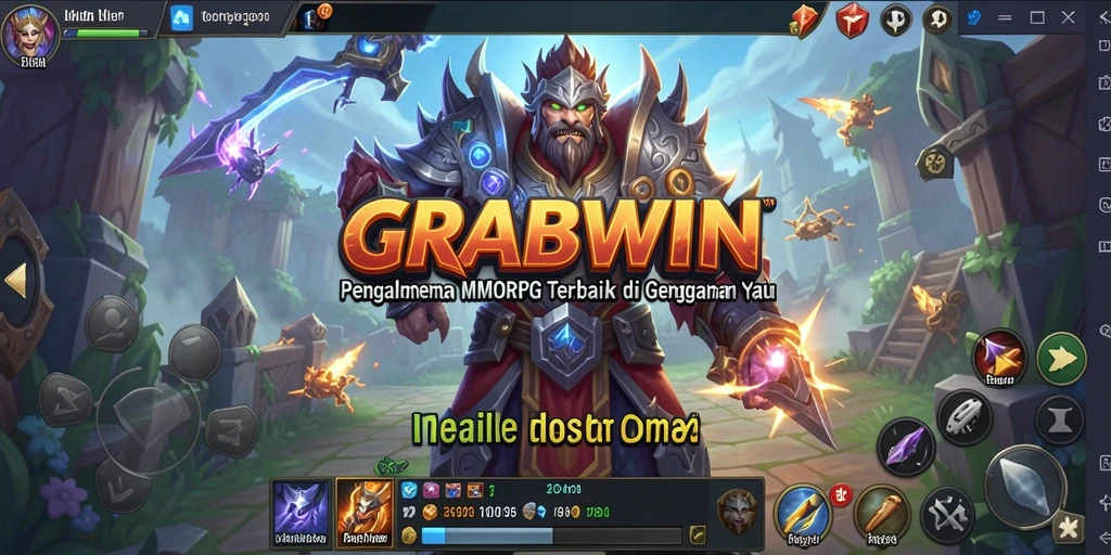 Tampilan gameplay seru dalam dunia MMORPG GRABWIN.