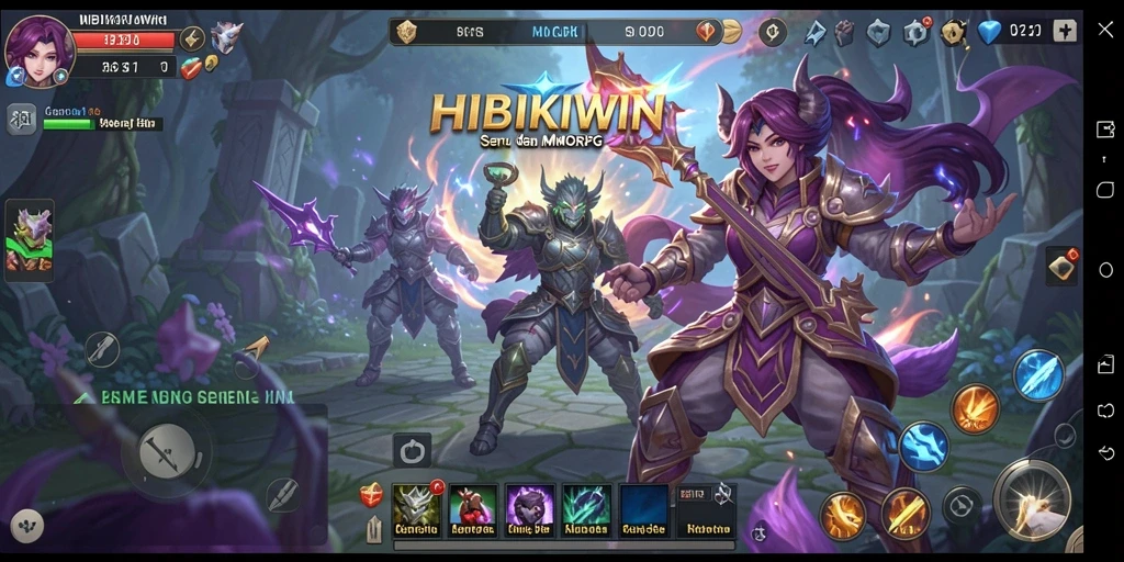 Tampilan gameplay HIBIKIWIN yang menakjubkan dan seru.