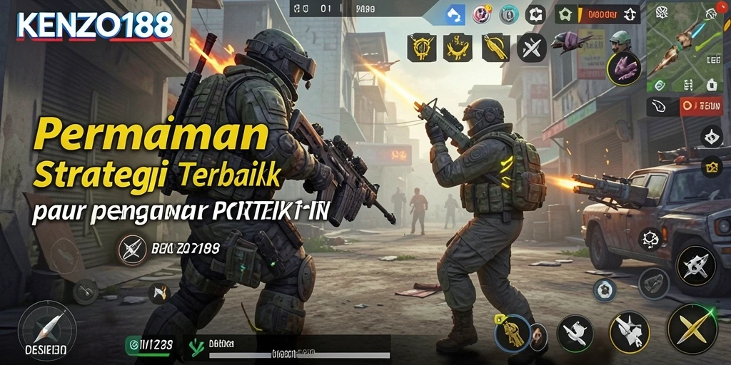 Tampilan screenshot dari KENZO188 yang menunjukkan pertempuran strategis yang intens.