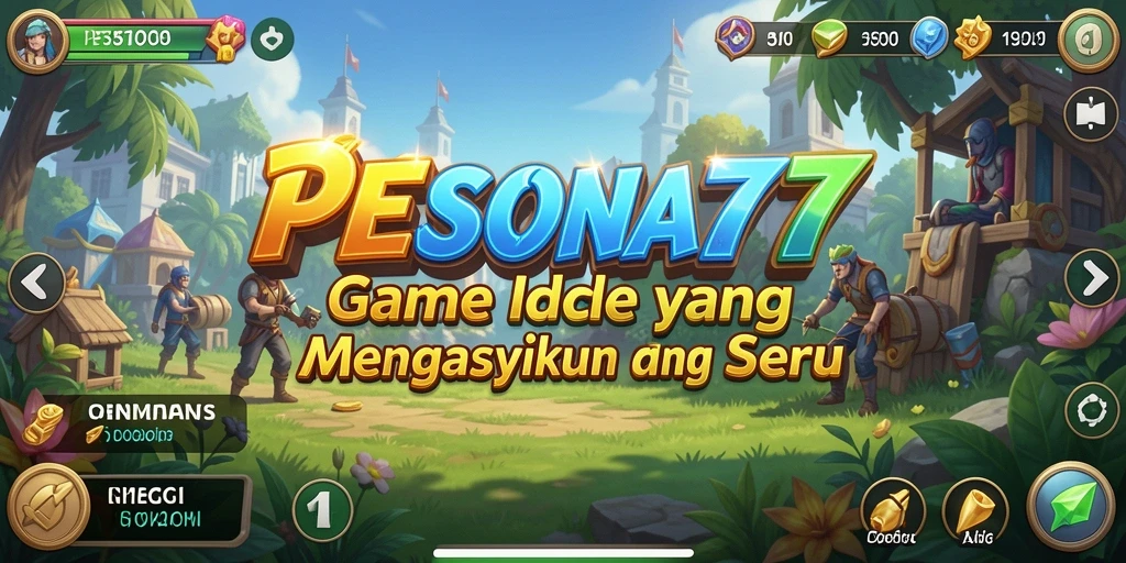 Tampilan gameplay menarik dari PESONA77 yang menunjukkan kemajuan karakter dalam mode Idle.