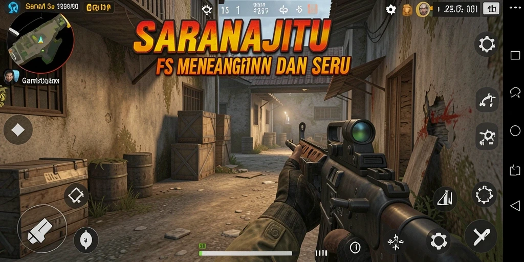 Pengalaman gameplay menyentuh dalam SARANAJITU dengan aksi tembak-menembak yang mendebarkan.