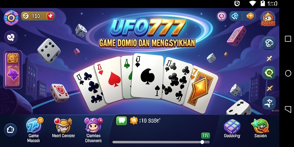 Screenshot gameplay UFO777 menampilkan momen seru permainan Domino.